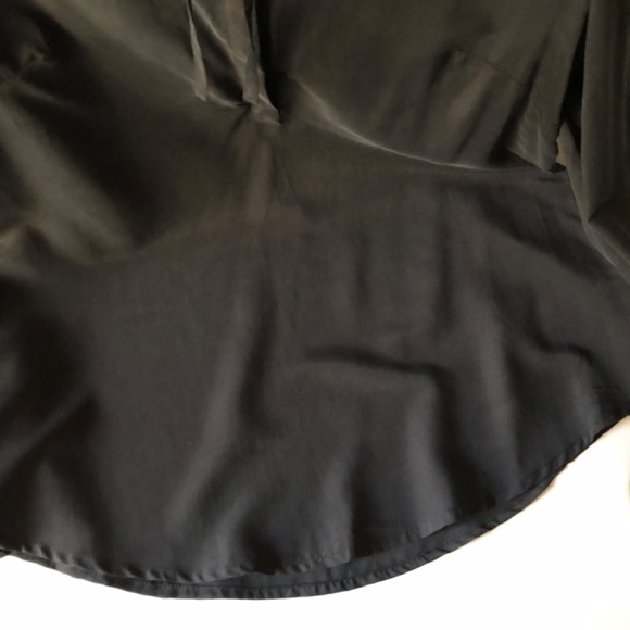 NWT Ruffled Collared Blouse with Tie in Black - Picture 14 of 15